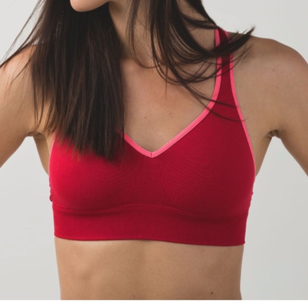 New Lululemon Go Steady Bra Cranberry Size 4